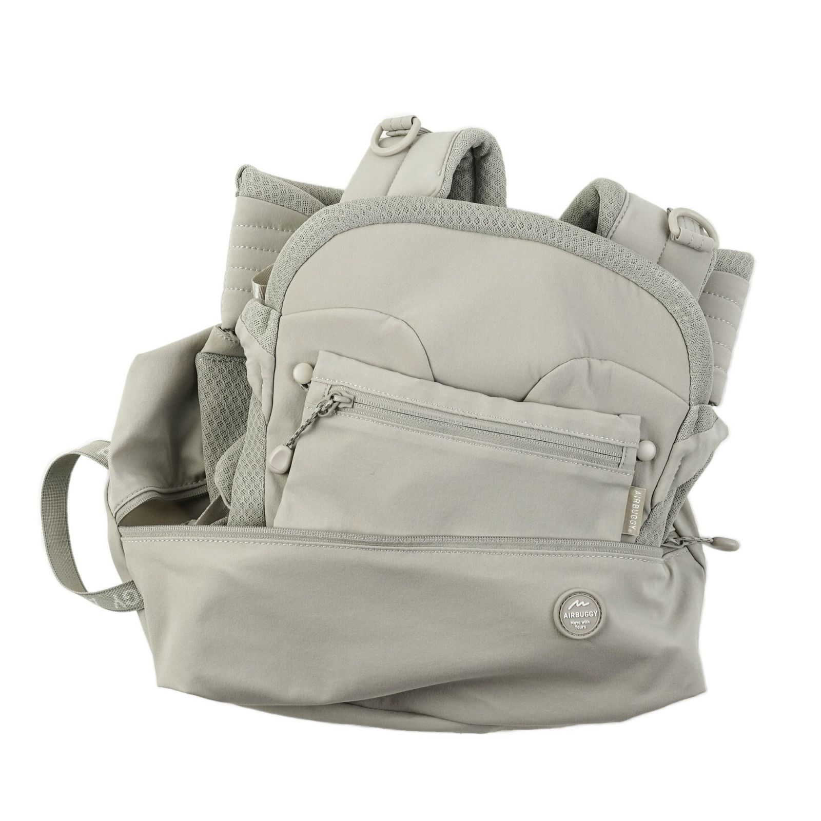 箱無し★美品★エアバギー　抱っこ紐 サンドアッシュ　スタッフバック・ベルトカバー 美品☆エアバギー 抱っこ紐 サンドアッシュ スタッフバック・ベルト