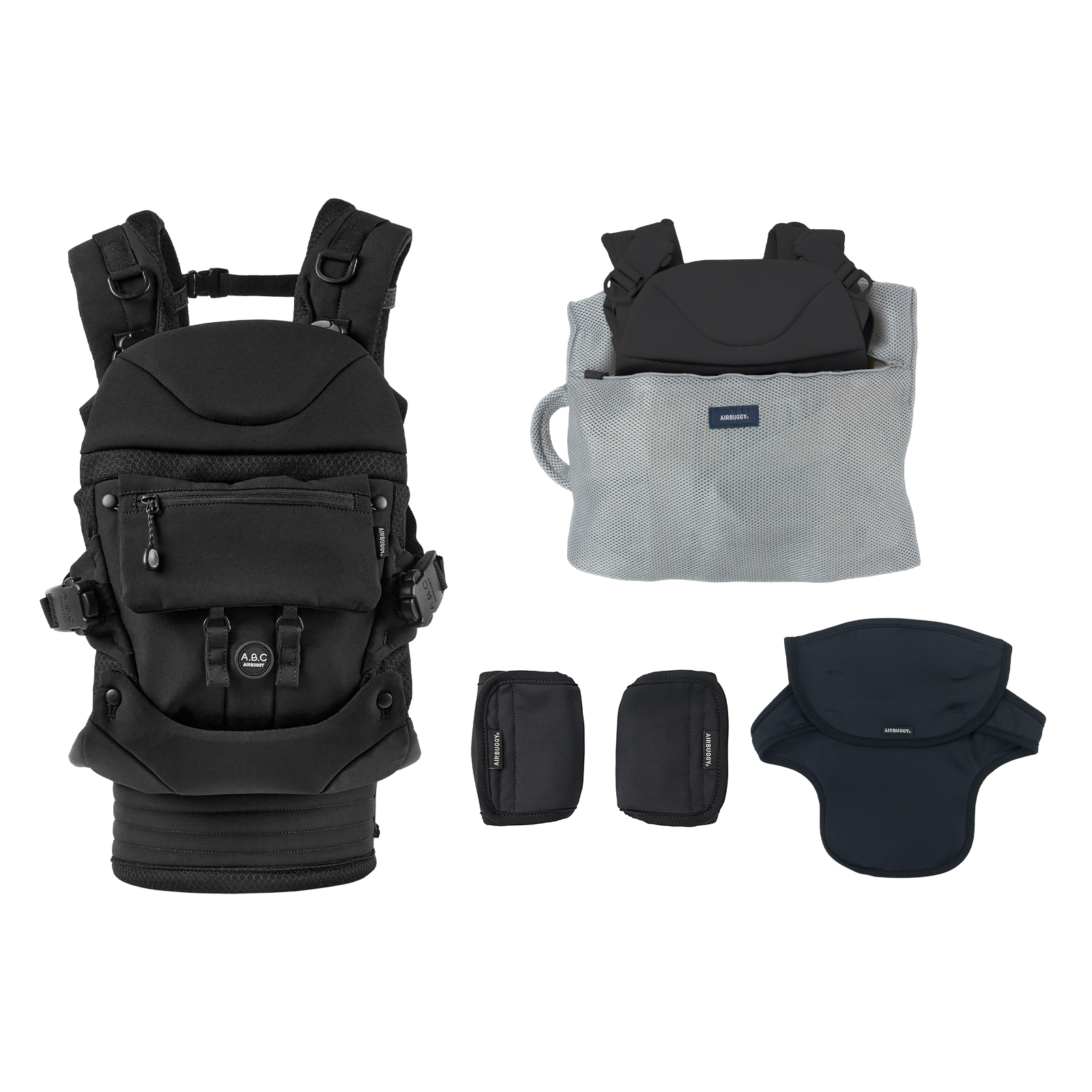 【美品・オプション付】エアバギー ベビーキャリア ベーシックプラス A.B.C AIRBUGGY BABY CARRIER BASIC PLUS - AIRBUGGY